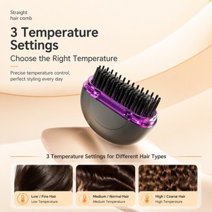 ทอร์ลิน 110-130 ° กล่องของขวัญขนาดกะทัดรัด 8.8 ซม. พร้อมส่ง แปรงหวีผมตรงไร้สาย ชาร์จไฟได้ แบตเตอรี่ 1500mAh - Product Image 2