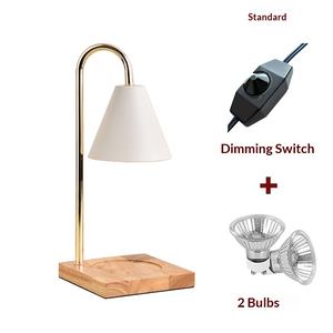 Lampe <span class=keywords><strong>chauffe</strong></span>-bougie d'aromathérapie à intensité réglable pour bureau, <span class=keywords><strong>table</strong></span>, chevet, veilleuse, avec base en bois <span class=keywords><strong>de</strong></span> bambou nordique pour la chambre - Product Image 5