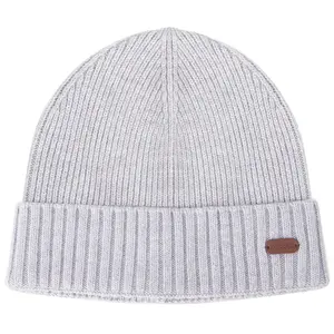 High Quality 100% Merino Wool Knit Toboggan Ski Premium Toques Custom Winter Wooly Cuff Rib Beanie Hat For Men