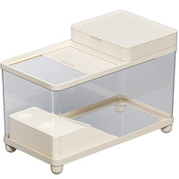Réservoir d'élevage pour hermit crabs, en plastique, éco-responsable, avec couvercle, boîte pour reptiles, plateforme d'escalade, drainage inférieur, réservoir pour tortues