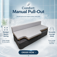Module de couchage extensible en PVC pour camion, siège-lit double usage, matelas de repos pour conducteur, pour fourgonnette, camping-car, camion