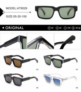 2025 <span class=keywords><strong>lentilles</strong></span> polarisées Premium coupe universelle unisexe mode lunettes en vrac inventaire carré acétate lunettes de soleil - Product Image 2