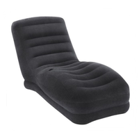 Canapé-lit gonflable en cuir moderne et pliable Intex 68595 pour salon et chambre à coucher