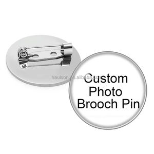 <span class=keywords><strong>Broche</strong></span> photo personnalisée professionnelle, badge rond en acier inoxydable, étiquette en métal époxy avec épingle ou boucle papillon, accessoires vestimentaires - Product Image 4