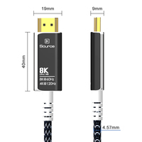 Nouveau produit 40M 50M 60M 70M 80M 90M 100M A001 8K HDMI 2.1 fibre optique HD câble de connexion en alliage de Zinc câble HDMI pour ordinateur
