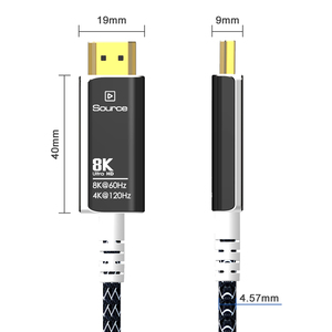 Nouveau produit 40M 50M 60M 70M 80M 90M 100M A001 8K <span class=keywords><strong>HDMI</strong></span> 2.1 fibre optique HD câble de connexion en alliage de Zinc câble <span class=keywords><strong>HDMI</strong></span> pour ordinateur - Product Image 5