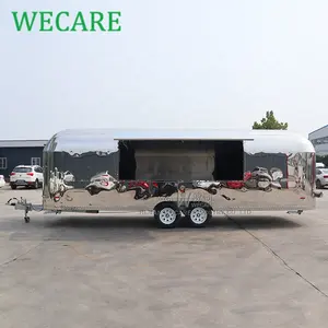 Wecare đa chức năng phục vụ Airstream di động nhà hàng thức ăn nhanh xe tải Trailer với đầy đủ thiết bị nhà bếp để bán Châu Âu