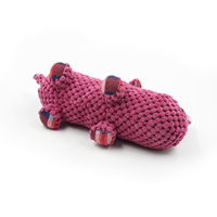 Jouet pour chien en peluche en forme de rhinocéros gras de la série Animaux, avec une bonne poignée, en gros, jouet à mâcher qui couine