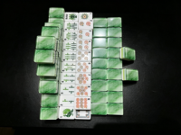 Ubin Mahjong Akrilik Hijau Mint Amerika Seri Desainer, Terukir Laser, Tahan Lama, Tahan Air, Ramah Lingkungan, Premium