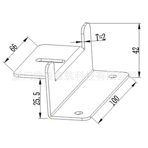 Support de montage solaire Qian Yi Al6005 T5 avec traitement d'oxydation pour toit de camping-car ou yacht 100x66x42mm - Product Image 1