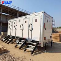Toilettes portables pour chantier de construction, douche, toilettes mobiles, toilettes portables mobiles, remorque de toilettes pour extérieur
