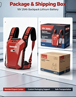 Batterie au lithium solide haute capacité 18V20Ah 360W Oliver pour sac à dos, légère et portable, pour machines de travail extérieures