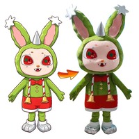 Costume de mascotte de lapin personnalisé pour adulte, unisexe, grande taille, pour fête, tenue de mascotte portable, MOQ 1 pièce