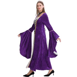 Yi Xiaoyi Vestido Medieval de Reina para Mujer, Manga Larga, Cintura Ajustada, Disfraz para Representaciones Escénicas, Tallas S-5XL - Product Image 3
