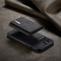 Étui de téléphone en cuir avec logo personnalisé en relief, étui de téléphone en cuir PU avec porte-cartes magnétique pour iPhone 13 14 15 Pro Max