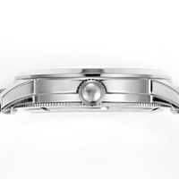Montre de luxe pour homme, boîtier argenté, cadran guilloché, phase de lune, mécanique, réserve de marche, date, nouvelle collection 2026, étanche