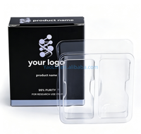 Plateau en plastique PET personnalisé avec boîte en papier pliable pour flacon en verre de 5 ml et 10 ml, emballage cosmétique et parfum