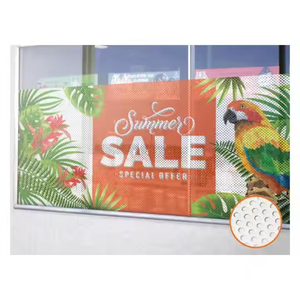 Pegatina de vinilo para ventana de malla de visión unidireccional, pegatina de pared perforada para puerta de Vehículo Automático y centro comercial, estilo elegante de vidrio - Product Image 6