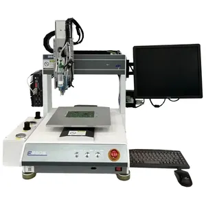 3 ejes de alta precisión de escritorio CCD visual automático de resina epoxi líquido Adhesivo de silicona dispensador de pegamento máquina dispensadora robot