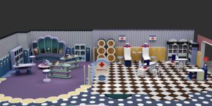 Aire de jeux intérieure souple pour enfants Hotel <span class=keywords><strong>Club</strong></span> Coin de jeu pour enfants Ensemble de meubles de maison de jeu de supermarché - Product Image 6