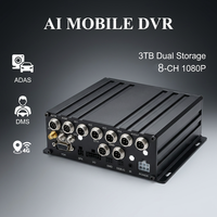 Sistema de Monitoreo en Tiempo Real para Autos, Autobuses y Camiones 1080P, DVR Móvil de Seguridad, Sistema DVR Vehicular de 8 Canales, 4G/WiFi/GPS CMSV6 MDVR