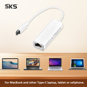 USB 2.0 Type-C to RJ45 <strong>Ethernet</strong> Adapter, ABS Shell 10/100Mbps Wired LAN Network Card for Laptop Tablet Phone - Product Image 3