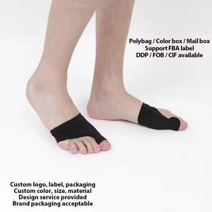 Plantillas deportivas y de confort de gel de silicona con tejido para el antepié, calcetín para alivio del dolor de juanetes, corrector enderezador y separador de dedos, protector. - Product Image 2