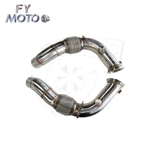 Special design widely used Exhaust Downpipe for BMW F10 F12 F13 M5 M6 High Flow 76mm S63 engine