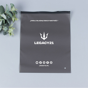 Bán buôn nhựa t Áo sơ mi túi quần áo Frosted phân hủy sinh học Zip khóa tự niêm phong túi bao bì và in ấn biểu tượng tùy chỉnh - Product Image 2