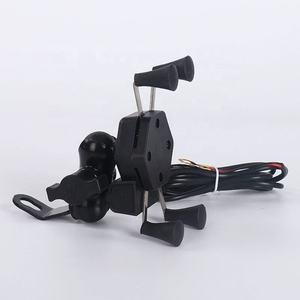 <span class=keywords><strong>Support</strong></span> de <span class=keywords><strong>téléphone</strong></span> universel pour moto en plastique ABS réglable noir Marque AXK Utilisation en extérieur Accessoires de vélo - Product Image 3