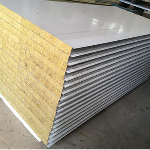 Panel Sándwich de Lana de Roca Ignífugo y Acústico para Paredes y Techos, Panel Sándwich de Vidrio - Product Image 2