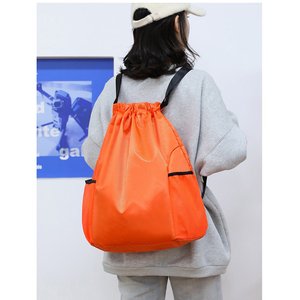 Custom Logo Folding Drawstring Gym <b>Bag</b> Sports <b>String</b> Backpack Drawstring Backpack for Travel Beach Swimming - Product Image 6