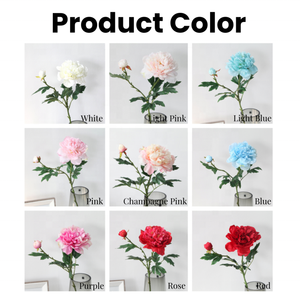 Fleurs artificielles de pivoine blanches et roses de haute qualité, 2 têtes, grandes, en tissu de soie, pour la décoration de la maison et de mariage, pour Noël et la remise des diplômes - Product Image 3
