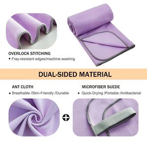 Serviette de sport légère en microfibre personnalisée, serviette en daim absorbante avec sac - Product Image 2