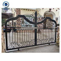 Prima personnalisé maison jardin sécurité gril conception coulissante battante porte en fer allée porte entrée principale portes en fer forgé