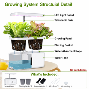 Sistema <span class=keywords><strong>de</strong></span> Cultivo Hidropónico Inteligente para Interiores, Mesa <span class=keywords><strong>de</strong></span> Luz LED, Maceta para Plantas <span class=keywords><strong>de</strong></span> Interior - Product Image 2