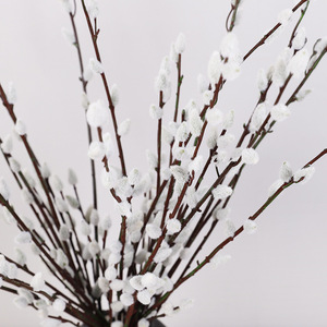 Branches de saule argenté, fleurs artificielles, 70 cm, plastique blanc, décoration de mariage, décoration intérieure, arrangement de vase - Product Image 2