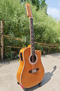 Guitarras Electroacústicas de 12 Cuerdas de Caoba Laminada con Acabado Mate Hechas a Mano de la Marca Aiersi con Pastilla 7545 - Product Image 3