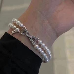 Accessoires en argent S925 pour la création de bijoux, boucle double à fermoir de précision pour bracelet, collier, colliers superposés faits à la main - Product Image 4