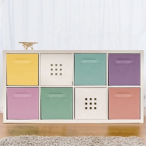 Keranjang Tempat Penyimpanan Kubus Lipat, Cocok untuk Kamar Bayi, Ruang Bermain, Lemari, Organisasi Rumah (<span class=keywords><strong>Pastel</strong></span> Multi-warna, 6 Pak) - Product Image 5
