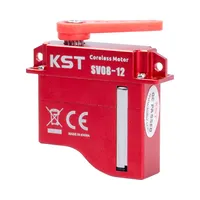 Micro servo sans noyau à engrenages métalliques RTS-KST Sv08-12 8.0Kgf.cm 0.09s/60 °   Servomoteur à couple élevé pour hélicoptères et planeurs RC