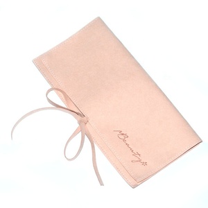 Sobre de microfibra de color <span class=keywords><strong>rosa</strong></span> pálido con logotipo en relieve personalizado, bolsa de embalaje para tarjetas de regalo de boda - Product Image 6
