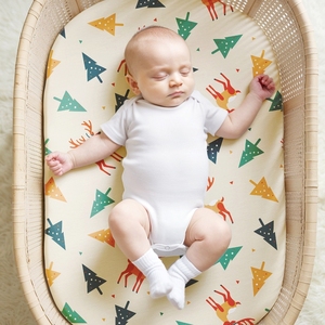 100% Organic Cotton Boy Girl Soft Breathable Baby <strong>Mattress</strong> Newborn Jersey Bassinet Fitted Sheet - Product Image 5