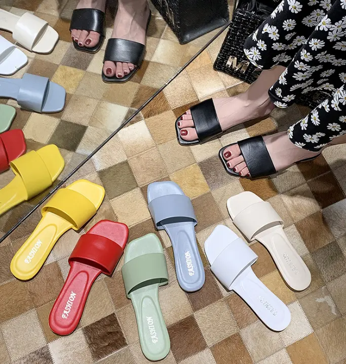 Toptan kızlar rahat yaz ayakkabı plaj sandaletleri kadın terlik