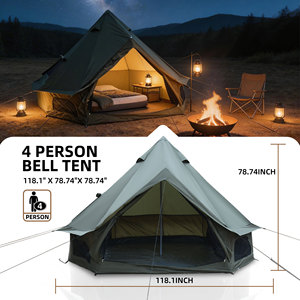 Promotion Été 2026 MQ MGB Tente Cloche 4 Saisons 9,8 pieds en Oxford Vert Imperméable, Yurt de Glamping avec Emplacement pour Poêle, pour Famille de 4 Personnes - Product Image 4
