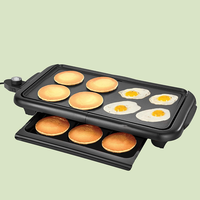 Gril électrique sans fumée RSC pour viande, barbecue d'intérieur, amovible, antiadhésif, avec contrôle de température, modèle EG009