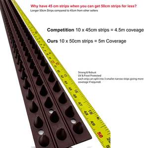 Magazzino Regno Unito 10 pz giardino esterno uccello repellente recinzione davanzale per finestre tetto controllo dei parassiti uccello punte spine uccello punte Anti piccione - Product Image 6