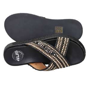 Sandales compensées pour femmes 4Us Paciotti, noires, talon de 38,5 cm - Product Image 6