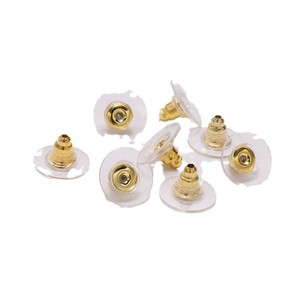 Round Transparent Silicone Ear Stud <b>Backs</b> Nickel-Free DIY <b>Earring</b> Accessories Iron Plated Stoppers For Jewelry Making - Product Image 5