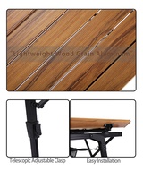 YILU Table de pique-nique portable pour le camping Table pliante extérieure en aluminium Table de pique-nique pliable pour patio, jardin, arrière-cour